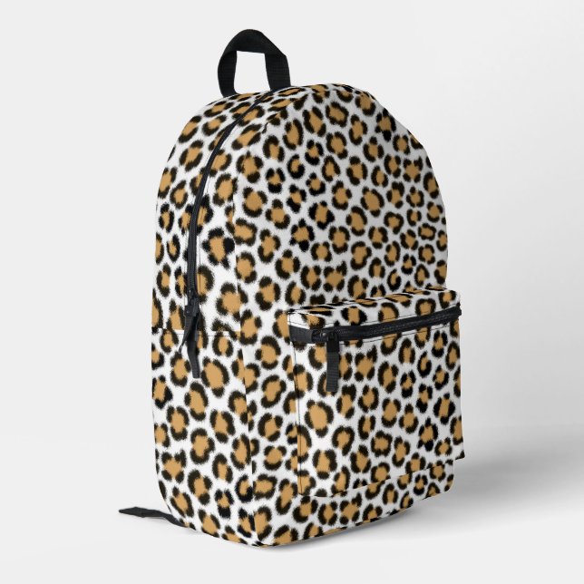 Sac À Dos Imprimé Motif à effet de fourrure Simulé Leopard tendance (Coin arrière gauche)