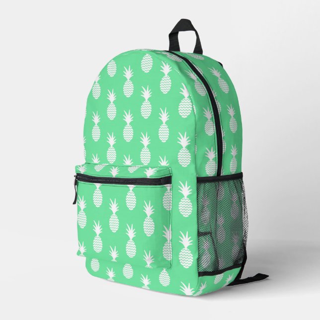 Sac À Dos Imprimé Motif à la menthe d'ananas (Coin arrière droit)