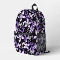 MOTIF ALOHA HAWAII EN NOIR/LAVENDER