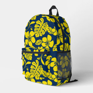 SAC À DOS IMPRIMÉ MOTIF BIKINI ROSE EN BLEU FONCÉ/JAUNE
