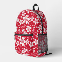 MOTIF BLUE HAWAII EN ROUGE