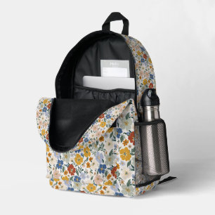 Sac À Dos Imprimé Motif Bohème de Prairie de Fleurs Sauvages