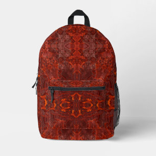 Sac À Dos Imprimé Motif Brown en cuir de luxe texturé