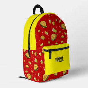 Sac À Dos Imprimé Motif Burgers