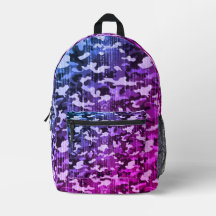 Motif camouflage rose bleu néon