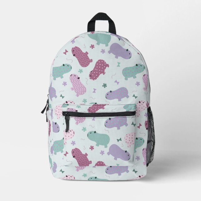 sac à dos imprimé motif capybara (Recto)