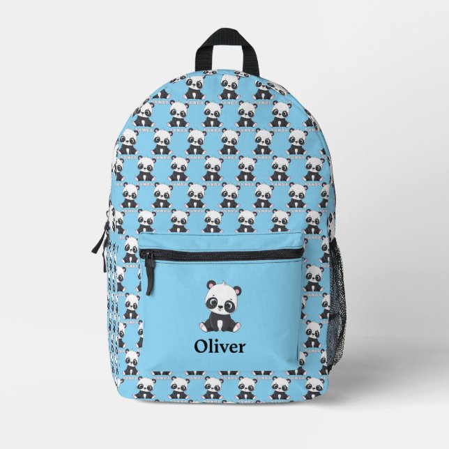 Sac À Dos Imprimé Motif Cute Panda personnalisé (Recto)