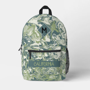 Sac À Dos Imprimé Motif d'aquarelle océanique élégant