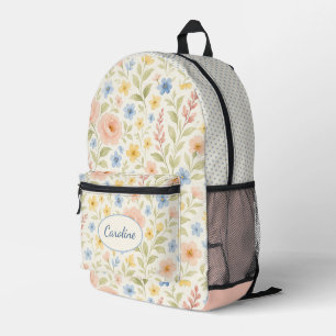 Sac À Dos Imprimé Motif d'art floral français shabby chic personnali