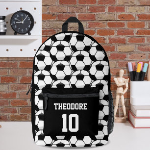 Sac À Dos Imprimé Motif de ballon de football personnalisé avec nom