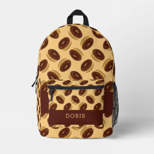 Sac À Dos Imprimé Motif de beignes marron chocolat