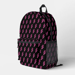 Sac À Dos Imprimé Motif de boulon à éclair de néon rose