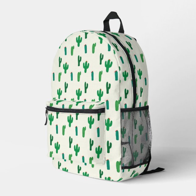 Sac À Dos Imprimé Motif de cactus vert brillant (Coin arrière droit)