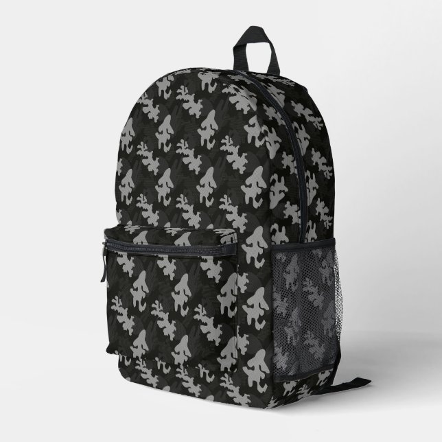 Sac À Dos Imprimé Motif de camouflage noir (Coin arrière droit)