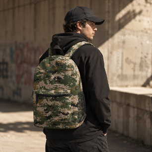 Sac À Dos Imprimé Motif de camouflage numérique vert