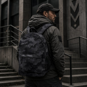 Sac À Dos Imprimé Motif de camouflage tactique Midnight Shadow