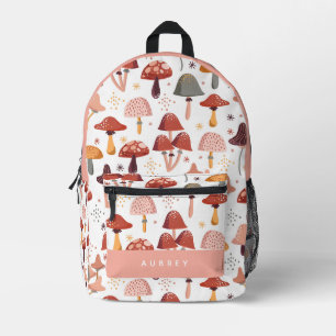Sac À Dos Imprimé Motif de champignons rose et rouge mignon