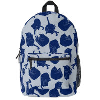 Motif de chat bleu