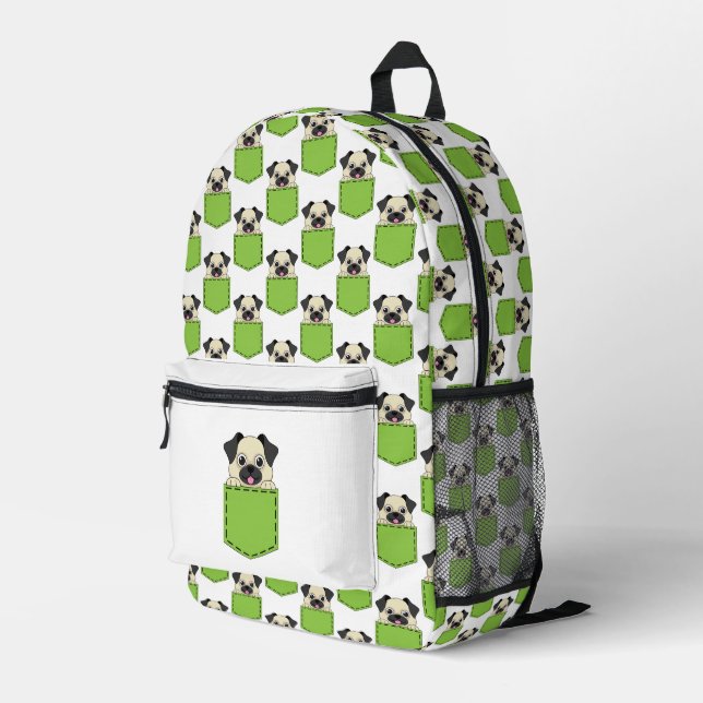Sac À Dos Imprimé Motif de chien de poche (Coin arrière droit)