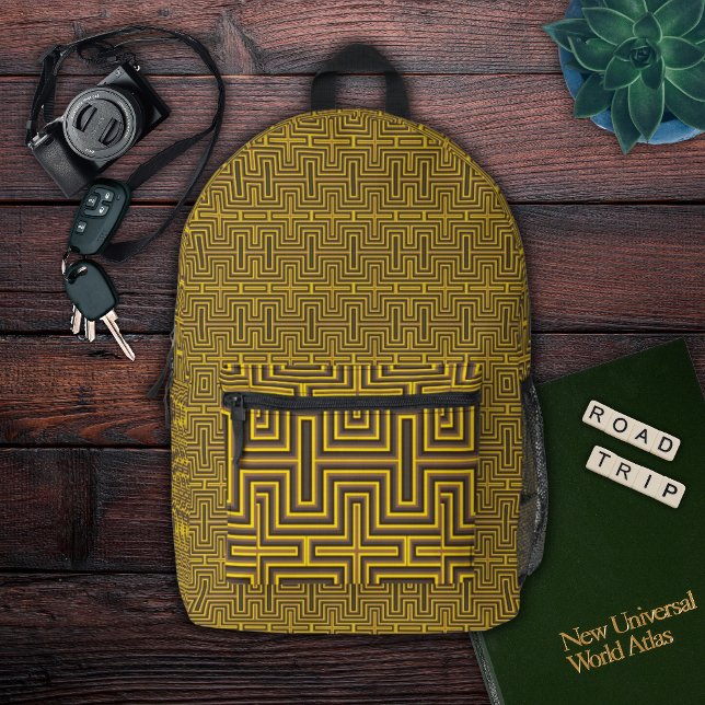 Sac À Dos Imprimé Motif de circuit de Maze géométrique moderne (Créateur téléchargé)