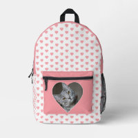 Motif de coeur rose avec une photo de animal de co