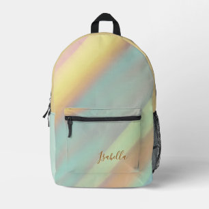 Sac À Dos Imprimé Motif de coquillage côtier de plage Nom personnali
