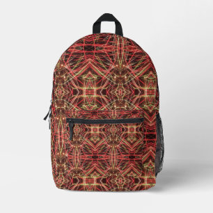Sac À Dos Imprimé Motif de couleurs vives et de fond noir