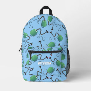 Sac À Dos Imprimé Motif de dessin animé pour aspirateur vert mignon