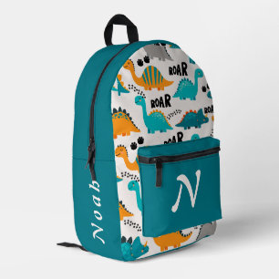 Sac À Dos Imprimé Motif de dinosaure mignon Nom personnalisé Enfants