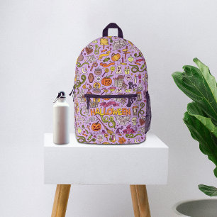 Sac À Dos Imprimé Motif de doodle Halloween mignon