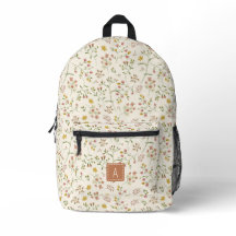 Motif de fleurs d'aquarelle avec monogramme