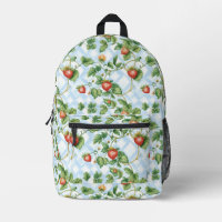 Motif de fraise et feuille de charme - Vintage
