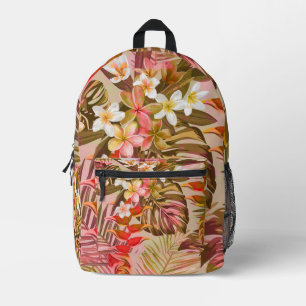 Sac À Dos Imprimé Motif de jardin tropical vintage réversible