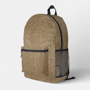 Sac À Dos Imprimé motif de la nature de burlap rustique