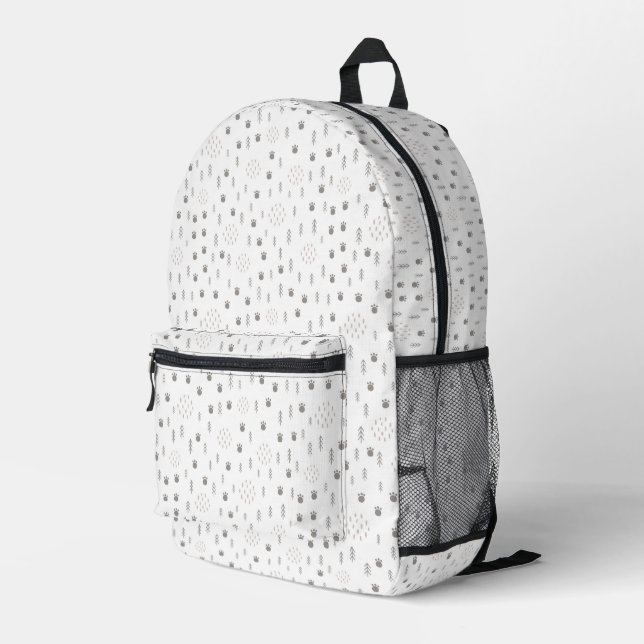 Sac À Dos Imprimé Motif de la piste animale du bois mûre (Coin arrière droit)