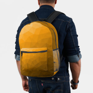 Sac À Dos Imprimé Motif de maillage géométrique dégradé orange