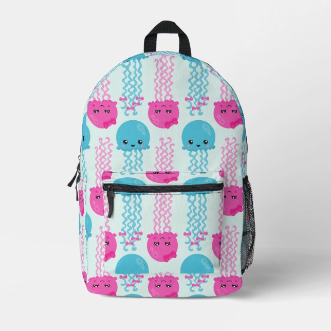 Sac À Dos Imprimé Motif de méduses, Mignonne méduse, Sea Animaux (Recto)