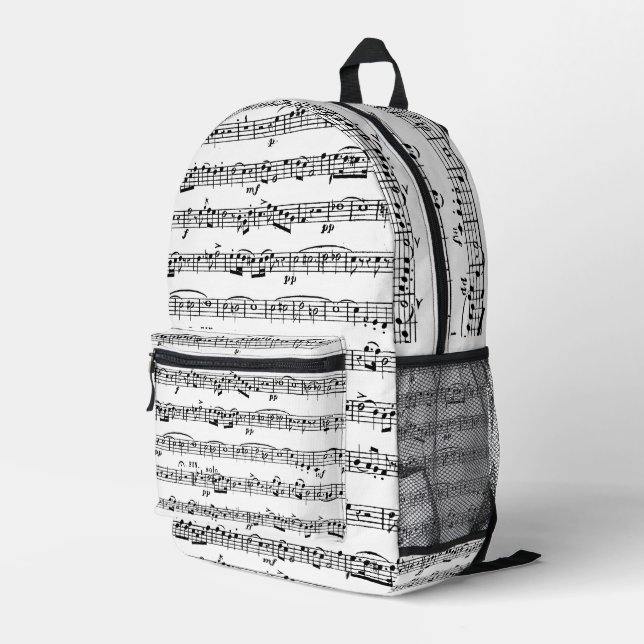 Sac À Dos Imprimé Motif de musique feuille (Coin arrière droit)