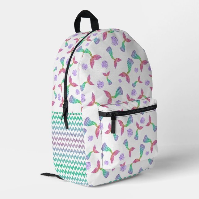 Sac À Dos Imprimé Motif de Parties scintillant Mermaid (Coin arrière gauche)
