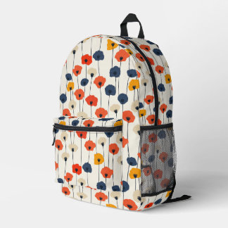 Sac À Dos Imprimé Motif de pavots colorés à l'aquarelle