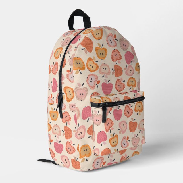 Sac À Dos Imprimé Motif de pomme rose et orange mignon (Coin arrière gauche)