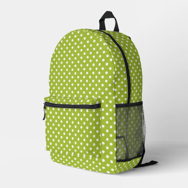 Sac À Dos Imprimé Motif de printemps avec pois blancs (Coin arrière droit)