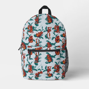 Sac À Dos Imprimé Motif de singes joueurs du Lotus Blanc