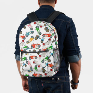Sac À Dos Imprimé Motif de voiture de course vintage
