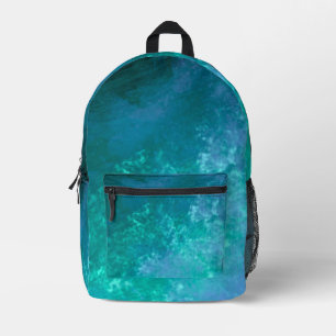 Sac À Dos Imprimé Motif d'effet nuage tempête élégant en vert