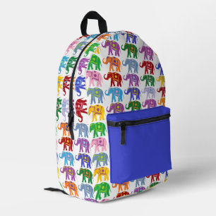 Sac À Dos Imprimé Motif des éléphants décoratifs colorés