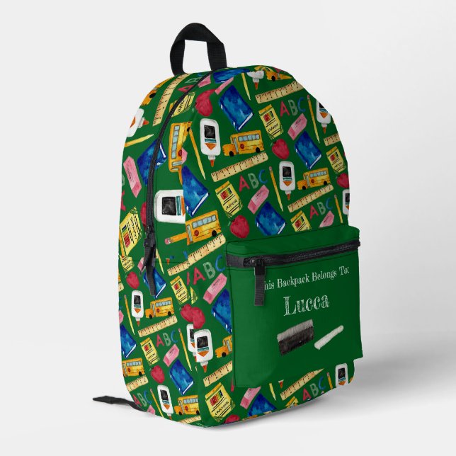 Sac À Dos Imprimé Motif des Journées scolaires (Coin arrière gauche)