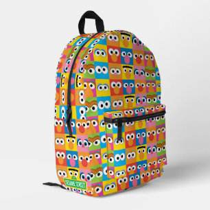 Sac À Dos Imprimé Motif des yeux de caractère de rue Sésame