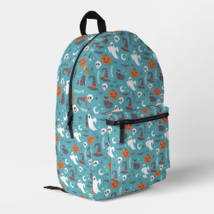 Sac À Dos Imprimé Motif d'Halloween Turquoise amusant
