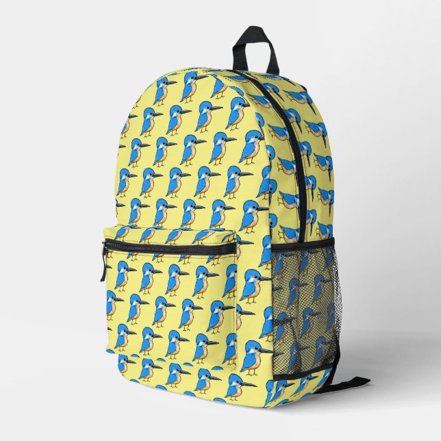 Sac À Dos Imprimé motif d'oiseaux de martin-pêcheur (Coin arrière droit)